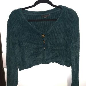 COPY - Dark Green American Eagle cropped sweater